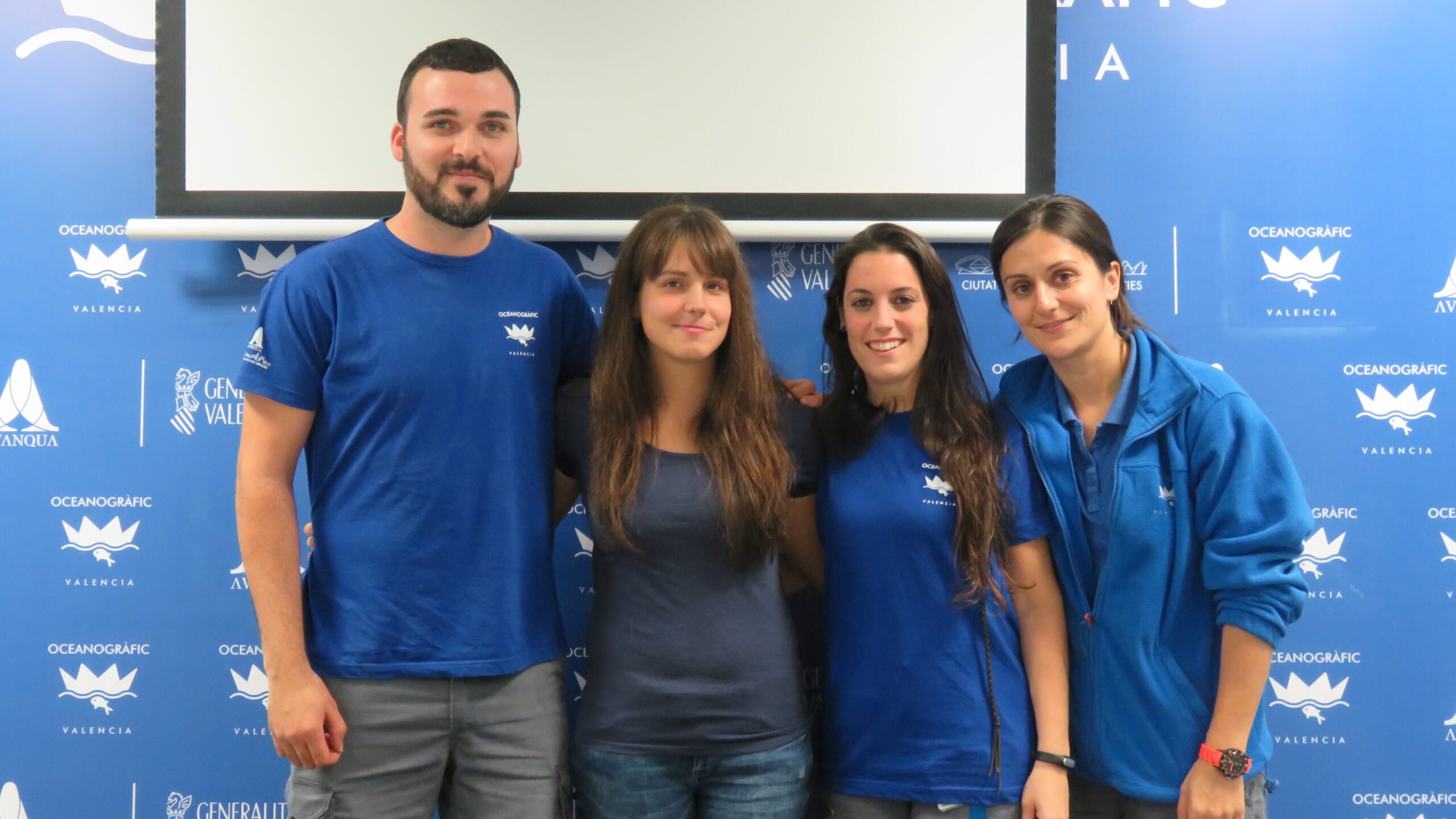 Técnicos de Fundación Oceanogràfic que han llevado a cabo el estudio